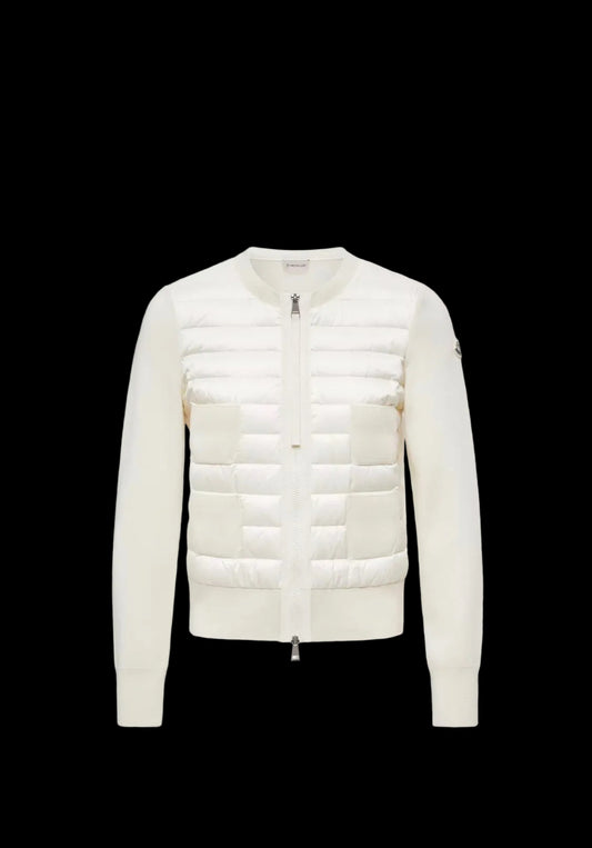 Moncler Padded Wool Zip-Up Cardigan