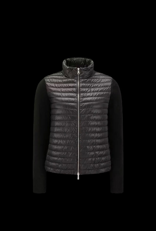 Moncler Padded Wool Zip-Up Cardigan