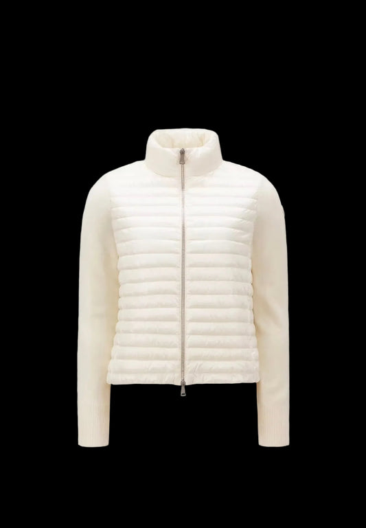 Moncler Padded Wool Zip-Up Cardigan