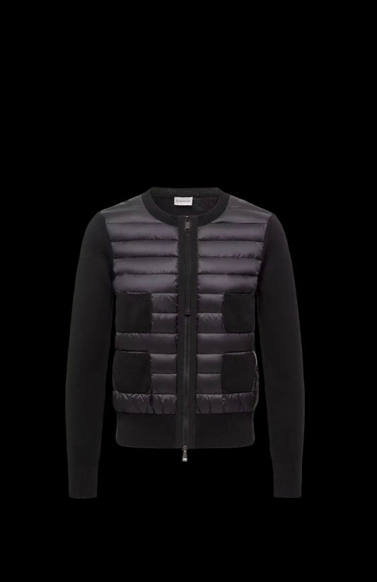 Moncler Padded Wool Zip-Up Cardigan